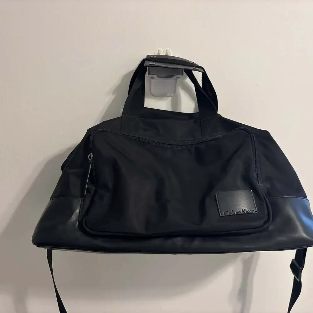 CALVIN KLEIN Cotton Nylon Duffle Bag BLACK